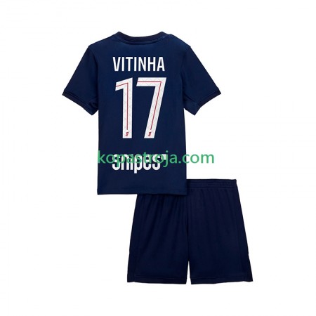 Billiga Fotbollströjor Paris Saint-Germain Vitinha 17 Barn Hemma tröja 2025/26 Kortärmad